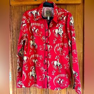 Ranchwear - Red Vintage Western Print - XL ♥️🤠
